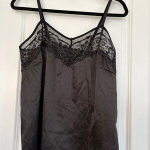 NEW Frederick's of Hollywood Black Lace Camisole Set XL Straps Women New no tags